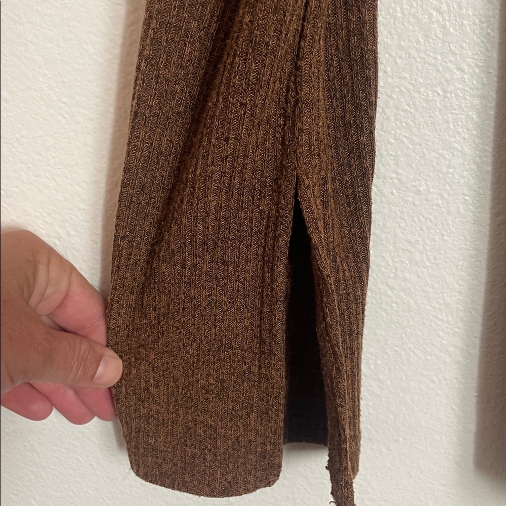 MNG Mango Textured Ribbed Long SleevedButton Up Sweater - Picture 5 of 6